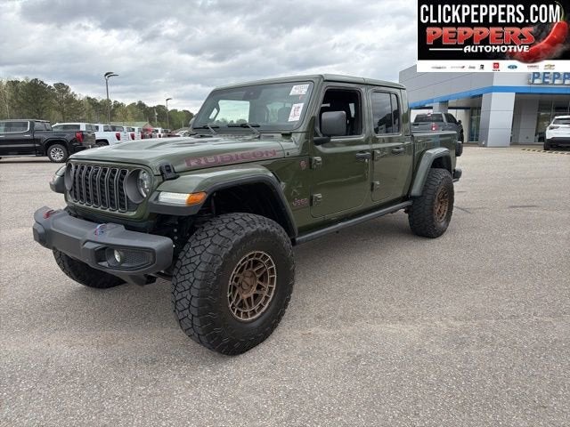 2024 Jeep Gladiator Rubicon X in Green — front three-quarter view