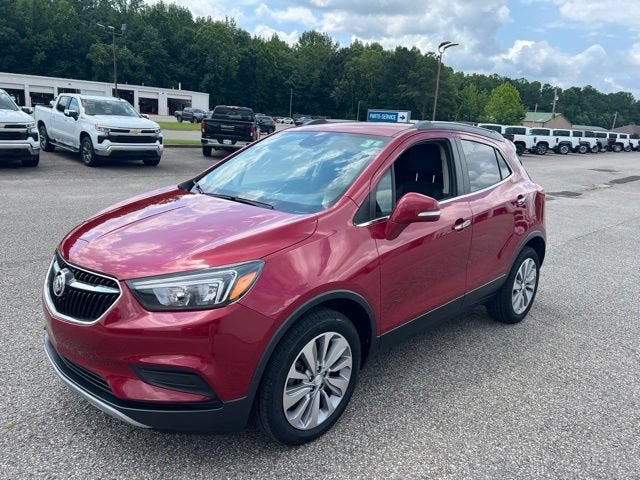 2018 Buick Encore Preferred in Includes (Cm5) Black Carbon Metallic Lower Exterior Accent Color, Paint Code W700s. — front three-quarter...